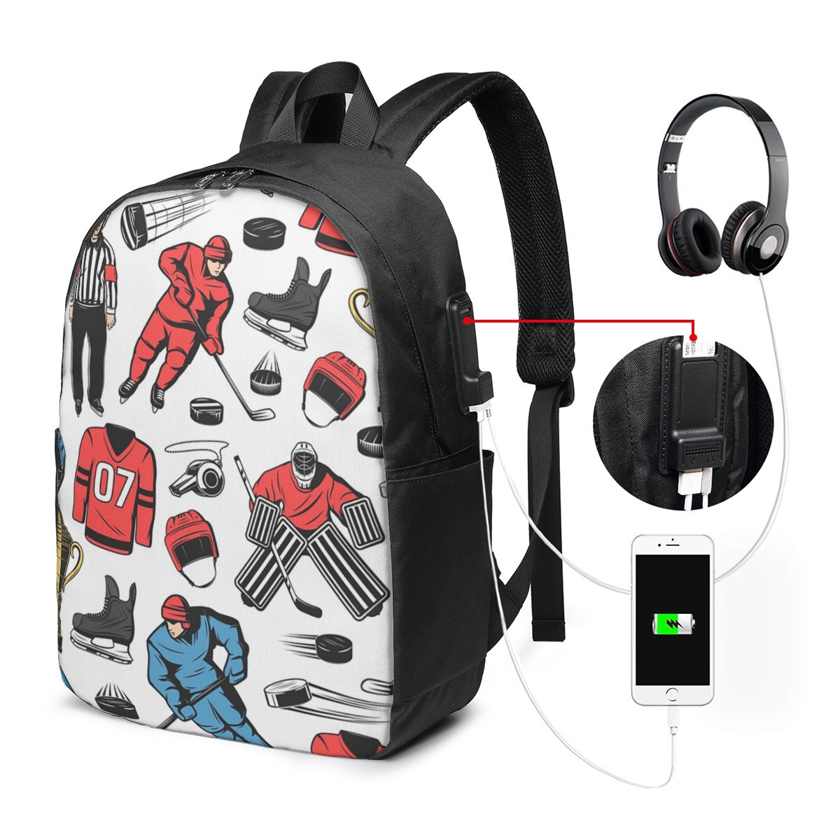 Laptop Bag - Рюкзак для хоккеистов на тему хоккея