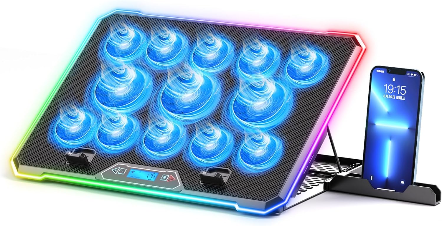 Laptop Cooling Pad - Охлаждающая подставка RGB для ноутбука, кулер