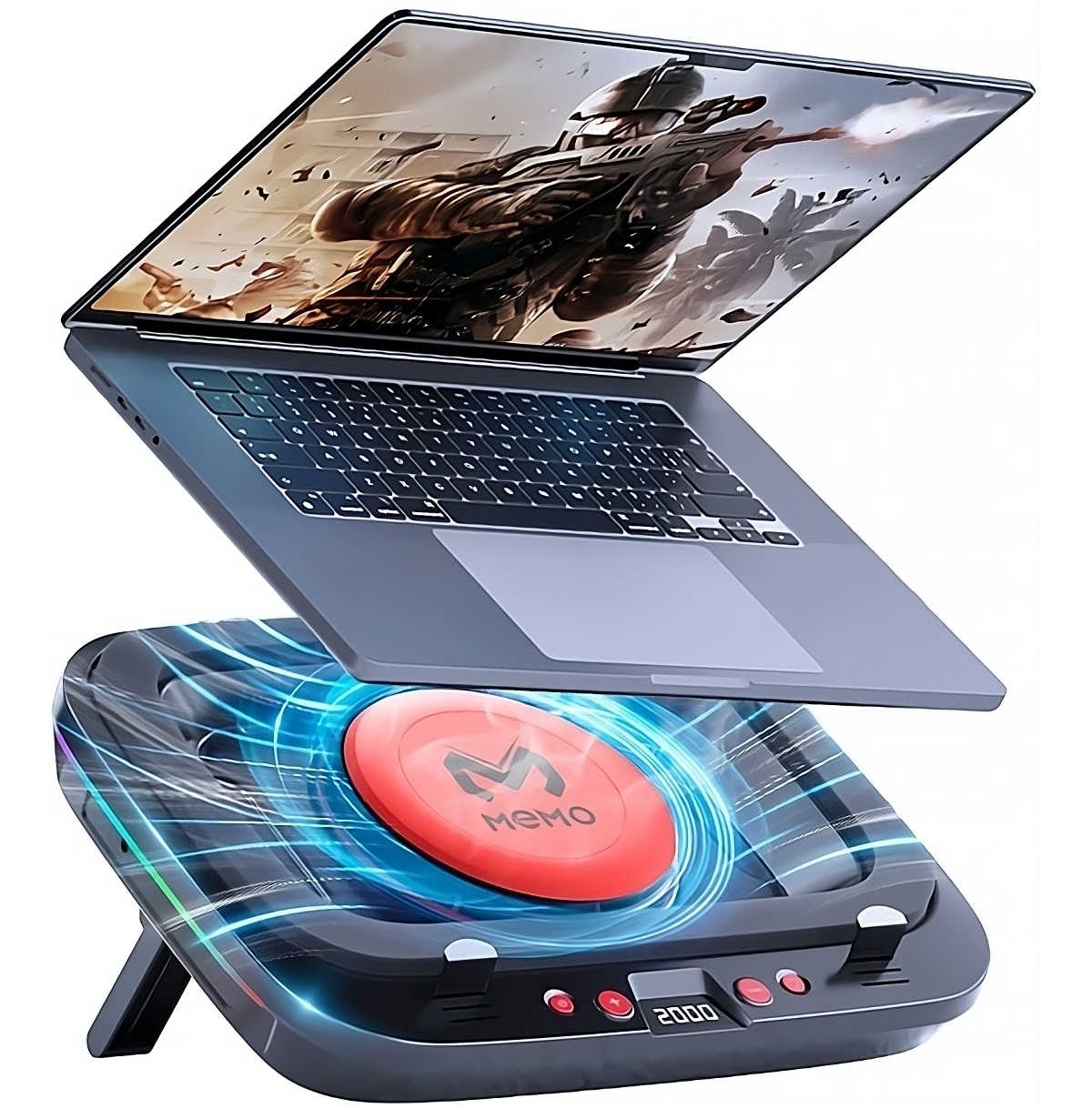 Laptop Cooling Pad - Кулер для ноутбука Memo со светодиодным