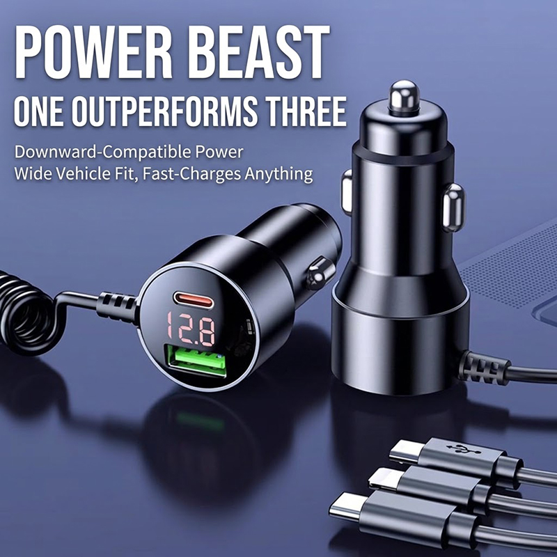 Laptop Charger - Универсальное автомобильное зарядное устройство 3-в-1 с