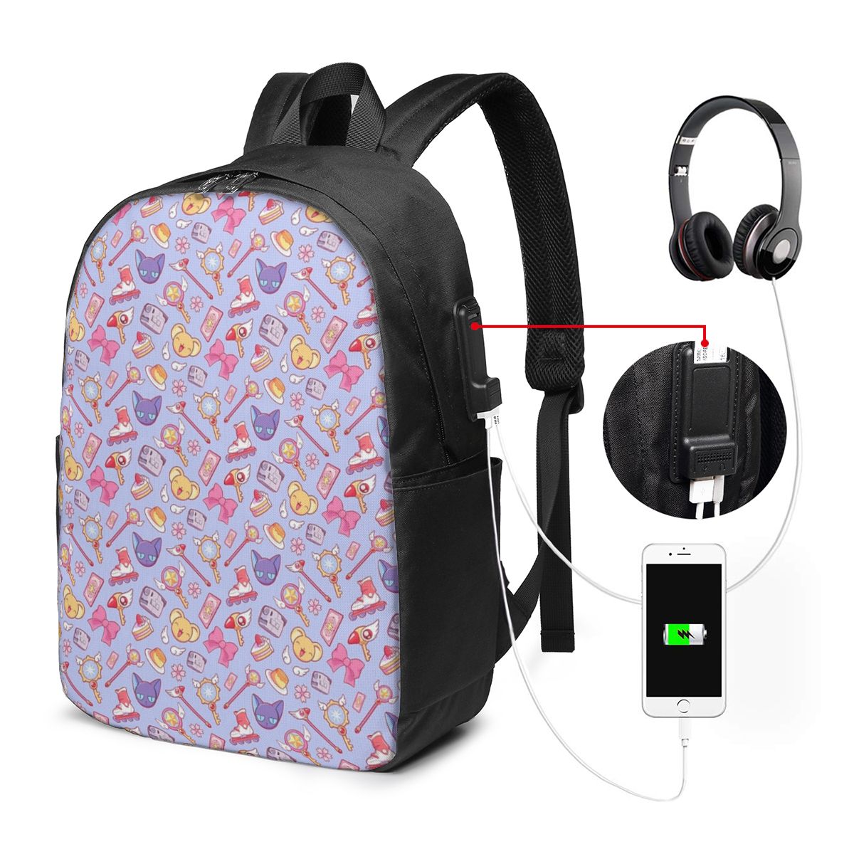 Sakura Card Captor - фиолетовы – обзор и цена Laptop Bag