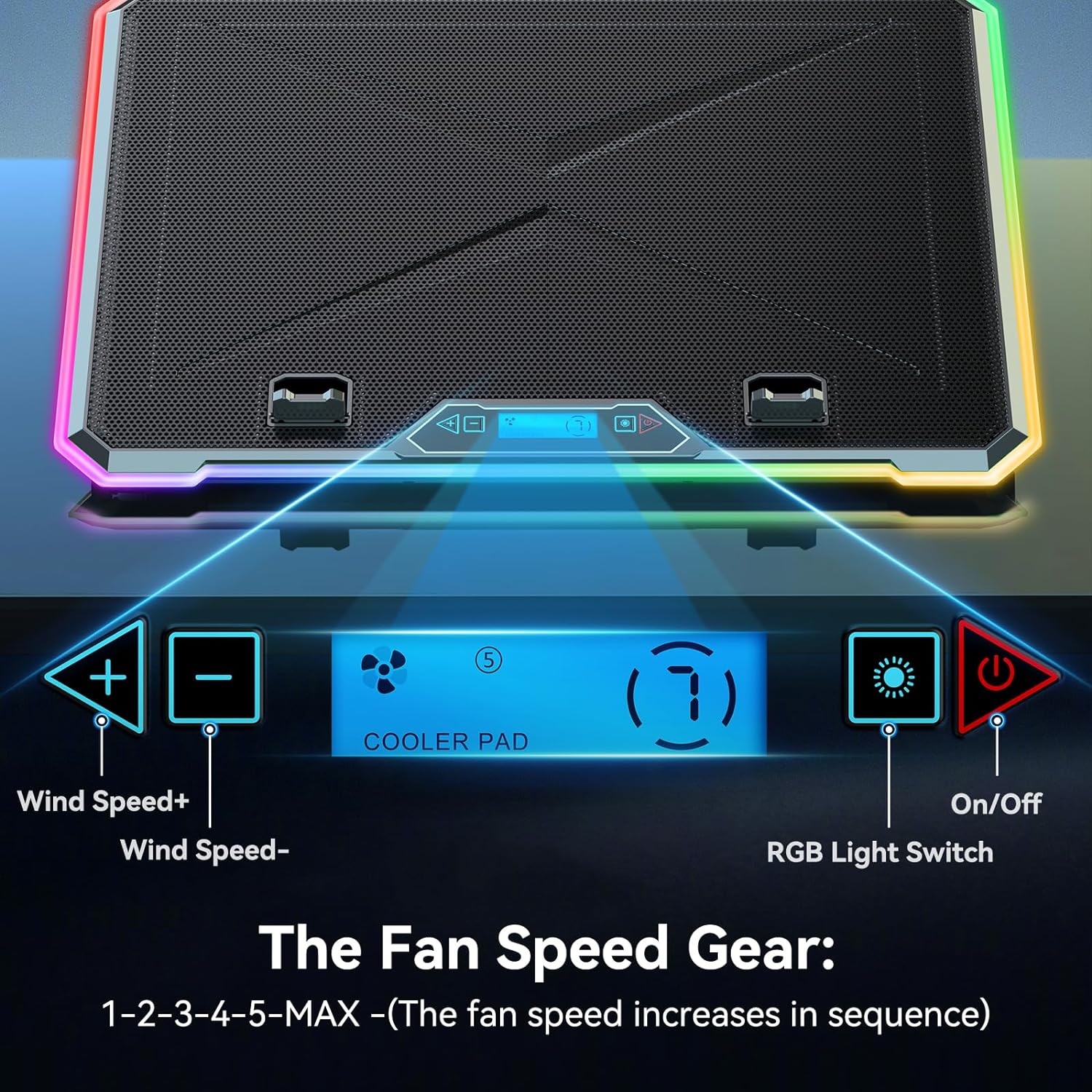 Охлаждающая подставка RGB для  – обзор и цена Laptop Cooling Pad