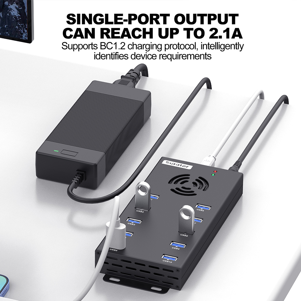 USB-хаб Sipolar A-423 на 10 по – обзор и цена Usb Hub