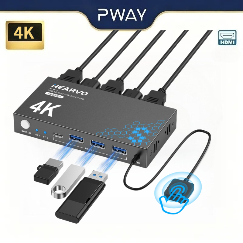 4K 60Hz USB 3.0 HDMI KVM-перек – обзор и цена Laptop Mouse