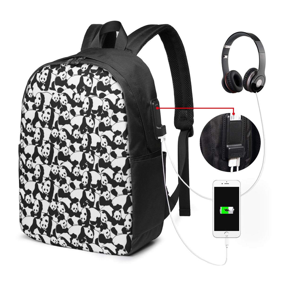 Рюкзак с рисунком панды, дорож – обзор и цена Laptop Bag